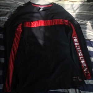 Polo RL Red and Black Long Sleeve